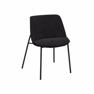 Dome Deco LOOP Armchair in Black Fabric with Metal Frame