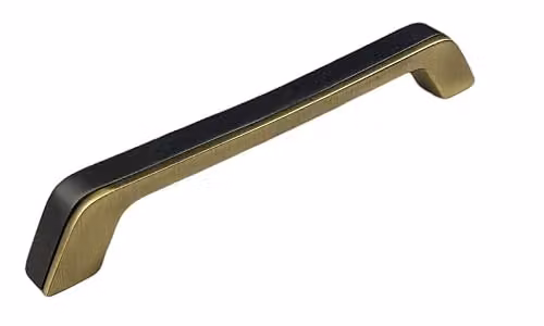 Golden Grace Zeta Shell Cabinet Pull Handles in Satin Brass and Matt Grey, 160mm