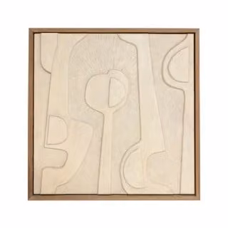 Dôme Deco ELEMENTS Abstract Organic Wall Artwork in Beige and Sand