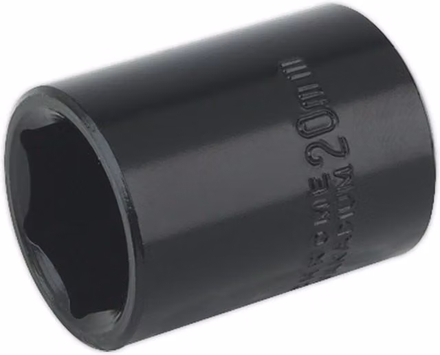 Loops 20mm Forged Impact Socket, 1/2 Inch Sq Drive, Chrome-Vanadium Wrench Socket