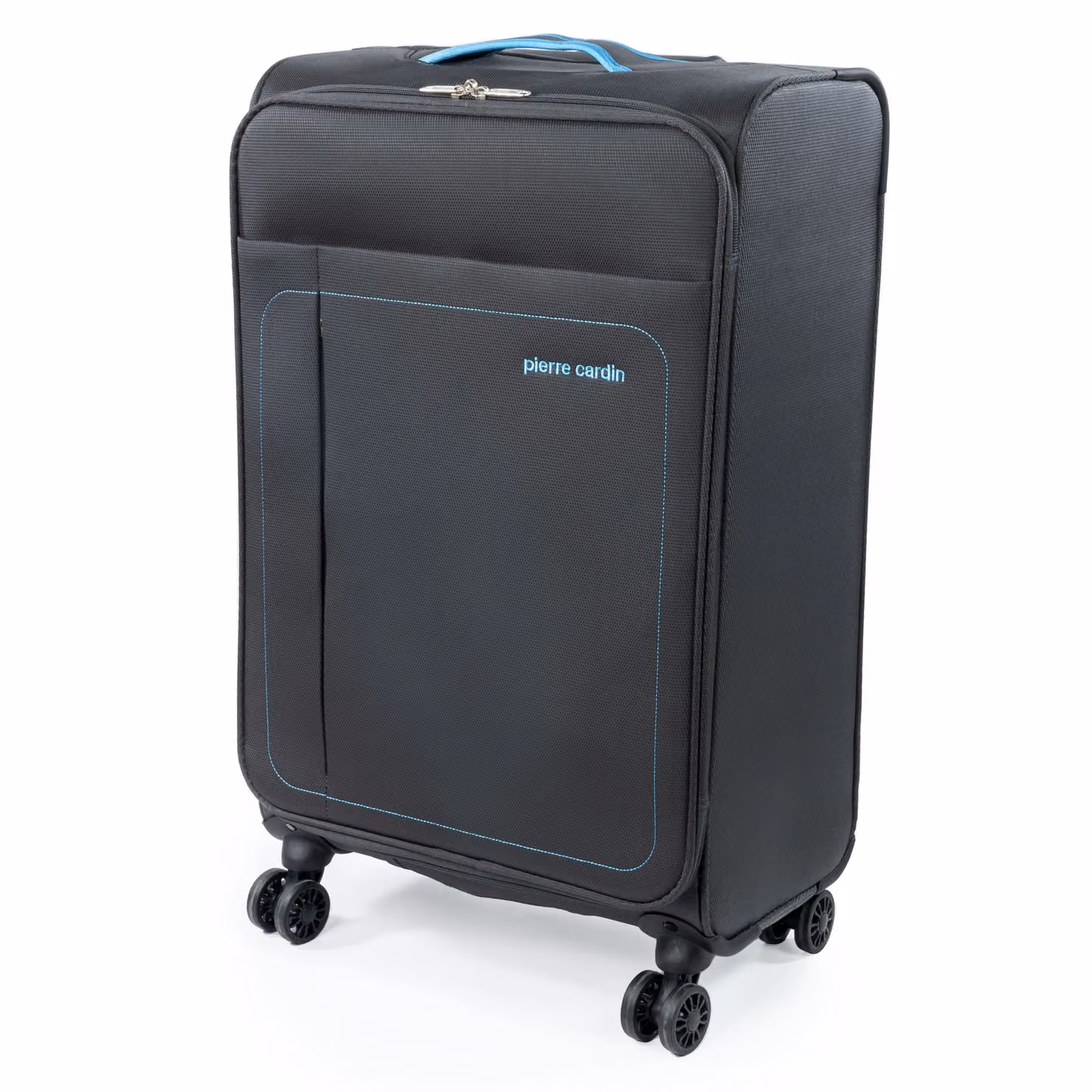 Pierre Cardin Charcoal Soft Shell Wheeled Suitcase, Lightweight Large Long Haul Travel Luggage, W/D/H: 76.0 x 48.0 x 29.0 cm – 2