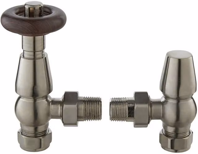 Lux Heat Traditional Thermostatic Valve Set in Brushed Satin Nickel