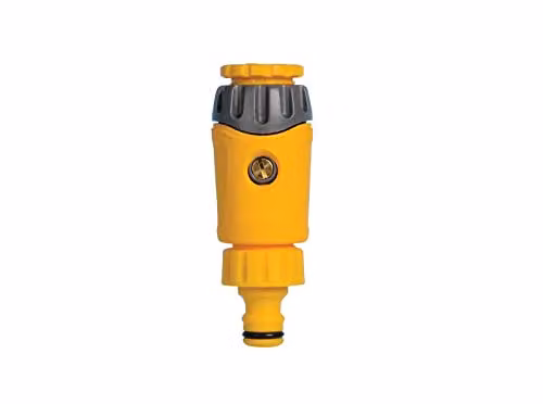 Hozelock Non-Return Tap Connector 1/2 inch, Yellow – 1