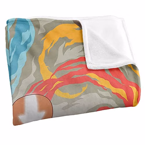 Nickelodeon Avatar The Last Airbender Aang Super Soft Snuggle Blanket, Multicolour, W: 91 cm, D: 147 cm – 2
