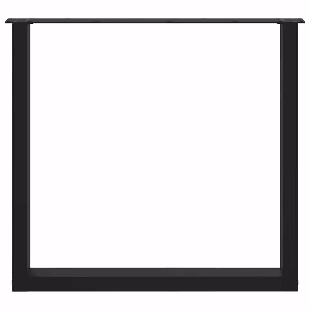 Berkfield Home U-Shaped Coffee Table Legs, 3 Piece Set, Black Steel, W: 90 cm, H: 72.5 cm – 4