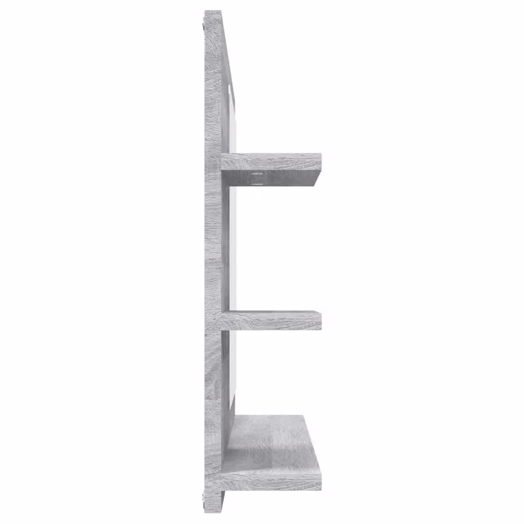 Berkfield Home Sonoma Grey Wall Mounted Bathroom Mirror, W: 60 cm, D: 10.5 cm, H: 45 cm – 2