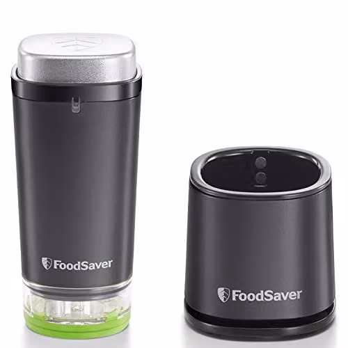 Foodsaver Handheld Cordless Food Vacuum Sealer Machine with Charging Dock in Black and Silver – 1