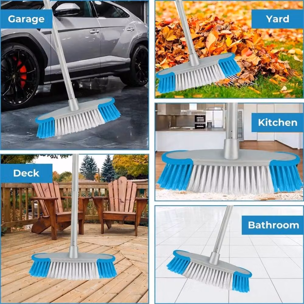 Nordara Soft Long Handle Indoor Broom Floor Sweeping Brush in Blue – 2