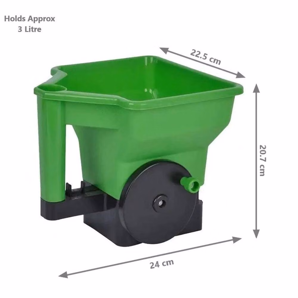 SPETLEK 3L Green Handheld Manual Rotary Broadcast Lawn Seed and Fertiliser Spreader – 2