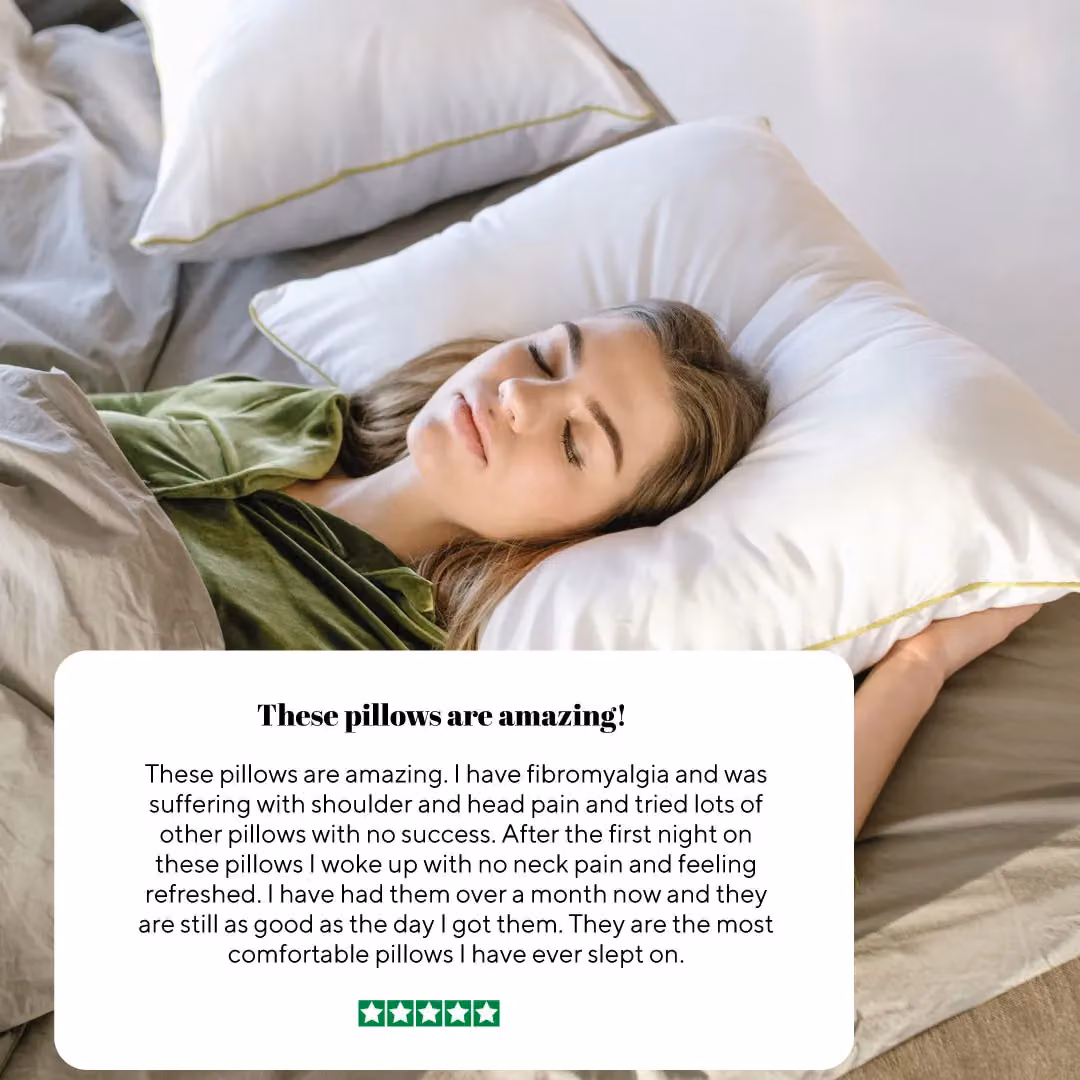 Brightr Sleep Nox Soft Down Alternative Microfibre Pillows, 2 Pack, White – 2