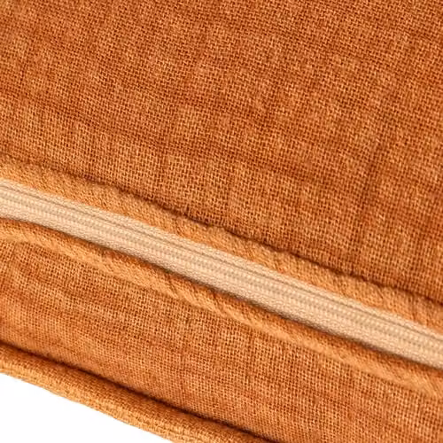Yard Ribble Acid Wash Cotton Rectangular Cushion in Yellow and Brown, W/H: 60 x 40 cm – 3