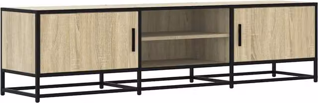 Berkfield Home TV Cabinet in Sonoma Oak Brown, W/D/H: 160 x 35 x 41 cm – 1