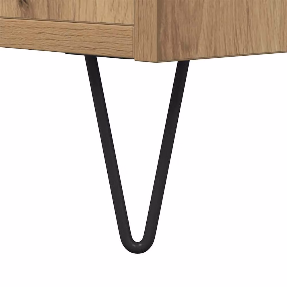 Berkfield Home Artisan Oak Sideboard in Brown, W/D/H: 69.5 x 34 x 90 cm – 4