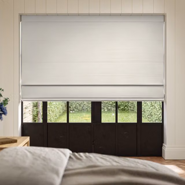 Ante Decor Fortress No Joins Dimout Made To Measure Roman Blind in Snow White