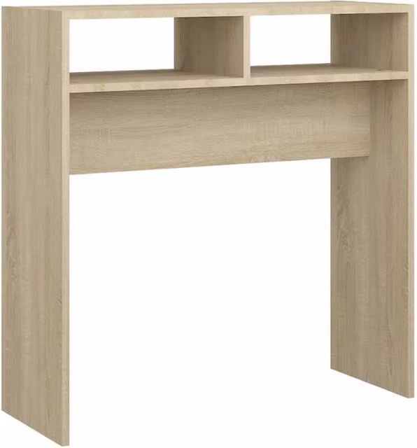 Berkfield Home Sonoma Oak Console Table in Light Tan, W: 78 cm, D: 30 cm, H: 80 cm – 1
