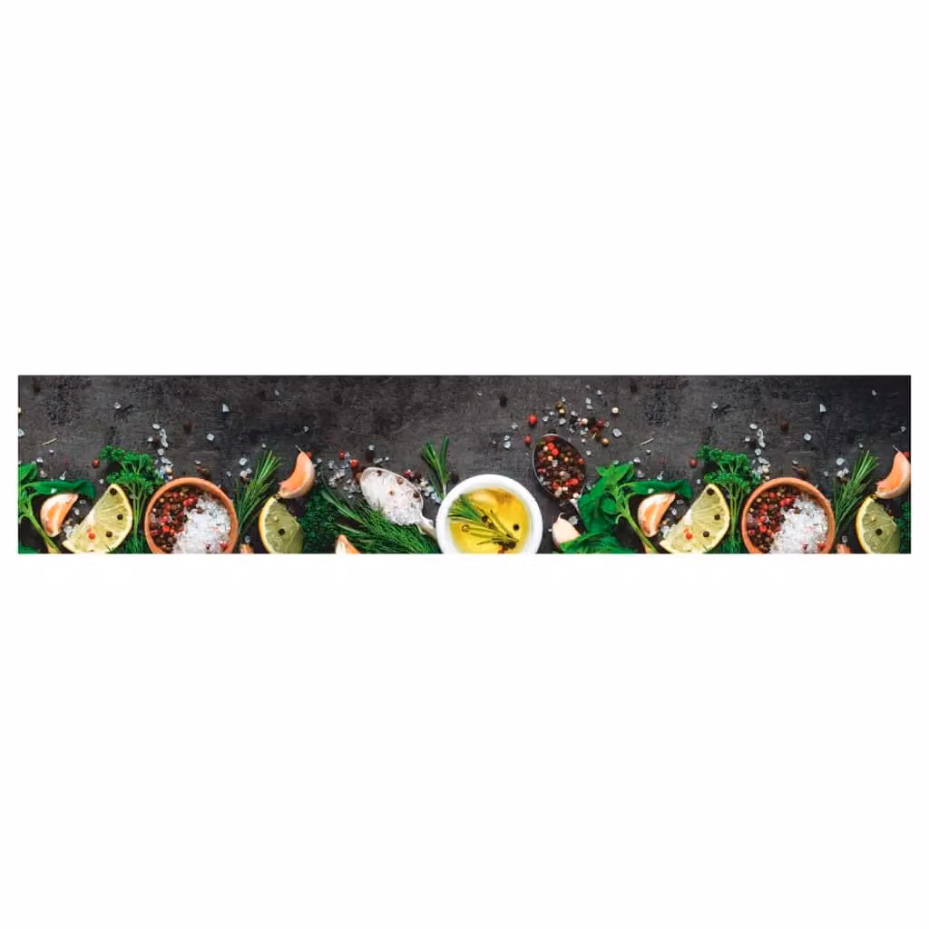 Berkfield Home Spices Washable Velvet Kitchen Rug in Grey, W: 60 cm, L: 300 cm – 2
