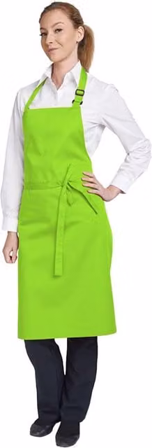 Dennys Pack of 2 Multicoloured Bib Aprons in Lime, W/H: 28 x 36 in