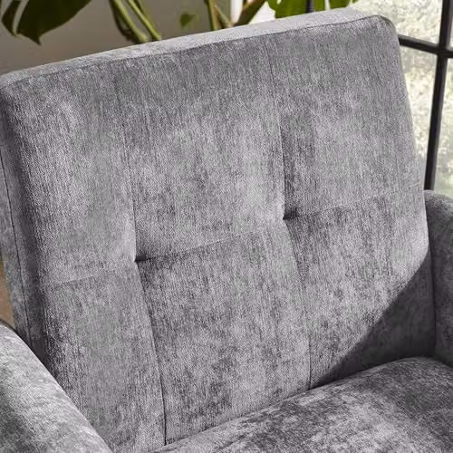 Julian Bowen Monza Dove Grey Retro Armchair in Fabric – 4