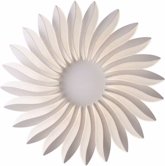 Netlighting Sunrise Dimmable LED Flower Flush Pendant Light in White, 4000K Cool White