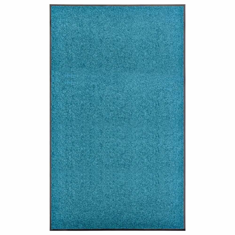Berkfield Home Pliable Washable Non-Slip Doormat in Teal, W/D/H: 90 x 150 x 0.9 cm – 2