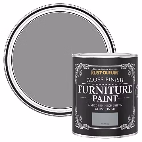 Rust-Oleum Grey Water-Based Gloss Furniture and Wood Paint, 0.75 l