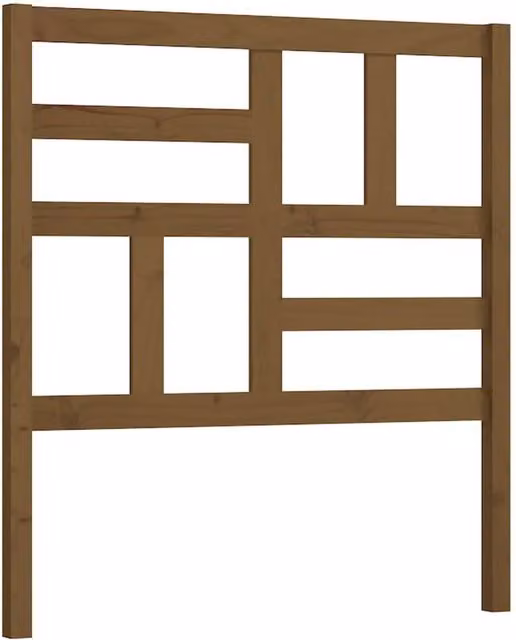 Berkfield Home Rustic Solid Wood Pine Bed Headboard in Honey Brown, W/D/H: 96 x 4 x 104 cm