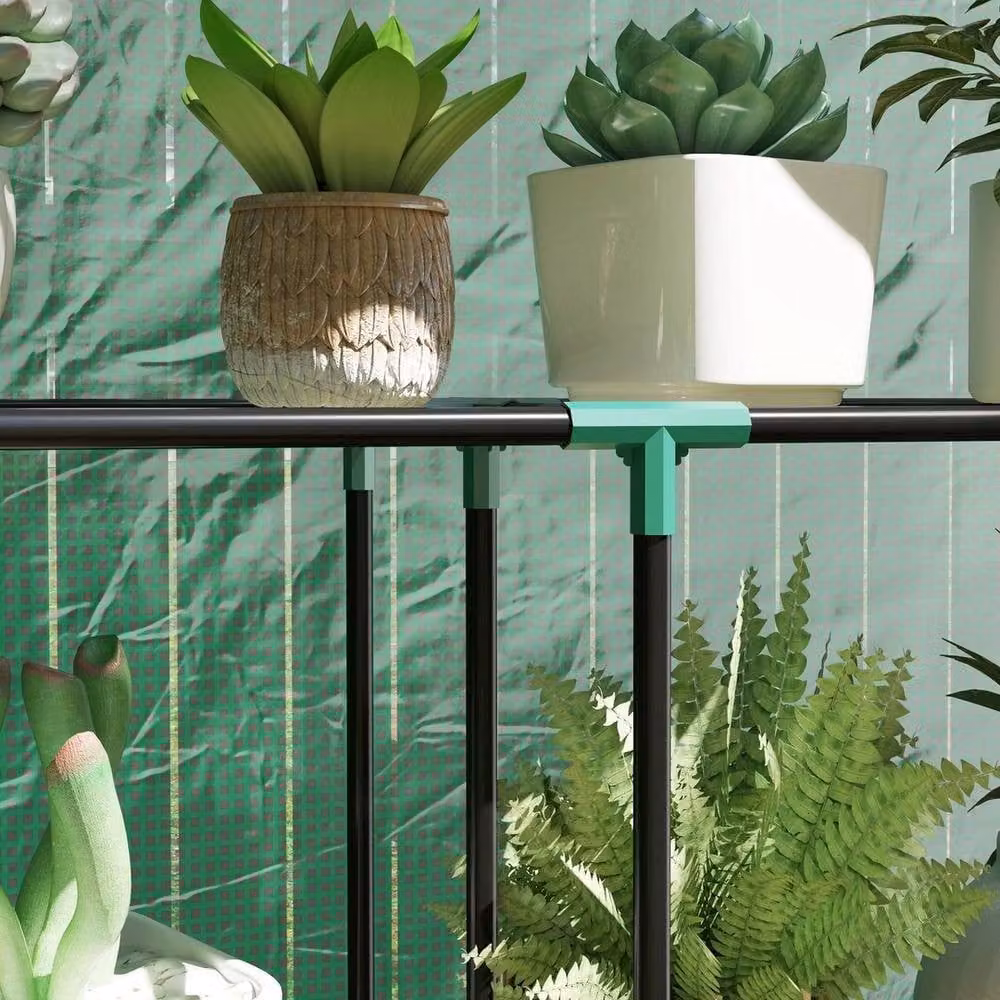 Kelvenix 3 Tier Mini Freestanding Greenhouse with PE Cover in Green, W/D/H: 100 x 50 x 150 cm – 5