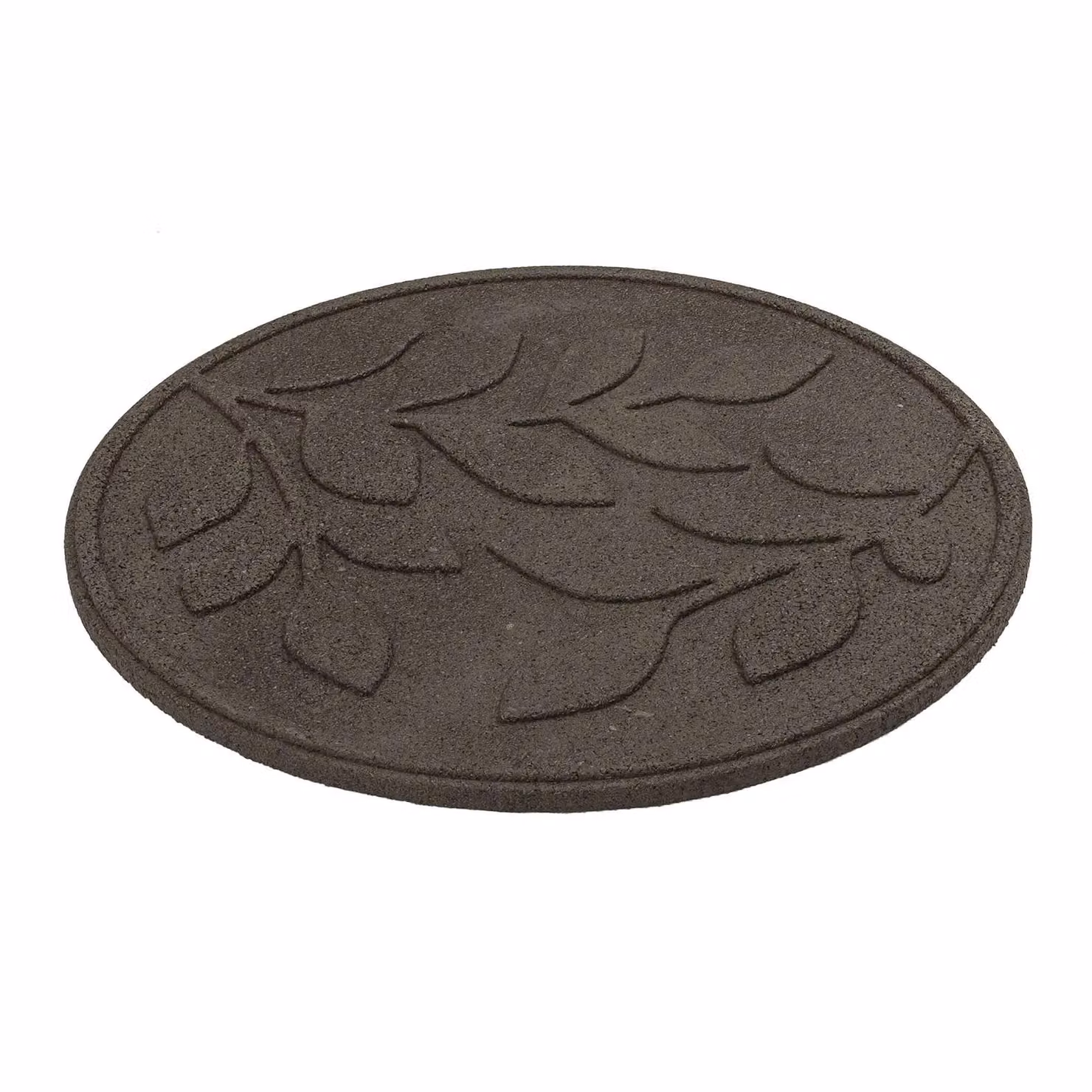 Nicoman Reversible Leaf Design Garden Stepping Stone in Brown, Recycled Rubber – 2