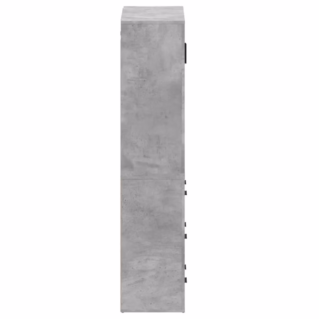 Berkfield Home Wall Mounted Highboard in Concrete Grey Matt MDF – 2