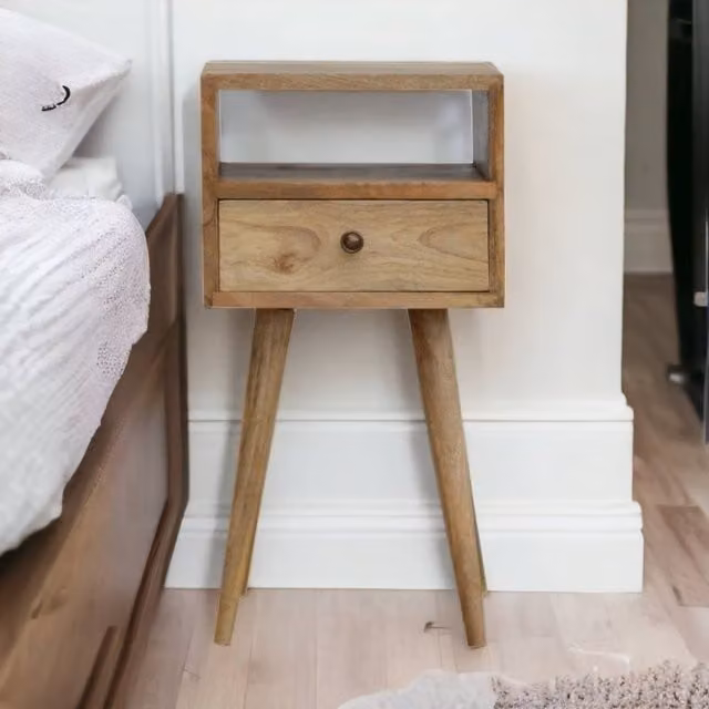 Artisan Furniture Mango Wood Mini Bedside Table in Brown