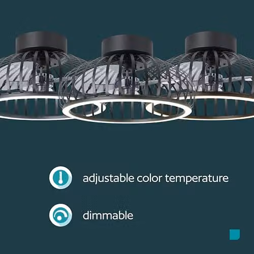 Eglo Mogano LED ceiling fan with dimmable light and remote control, Black – 3