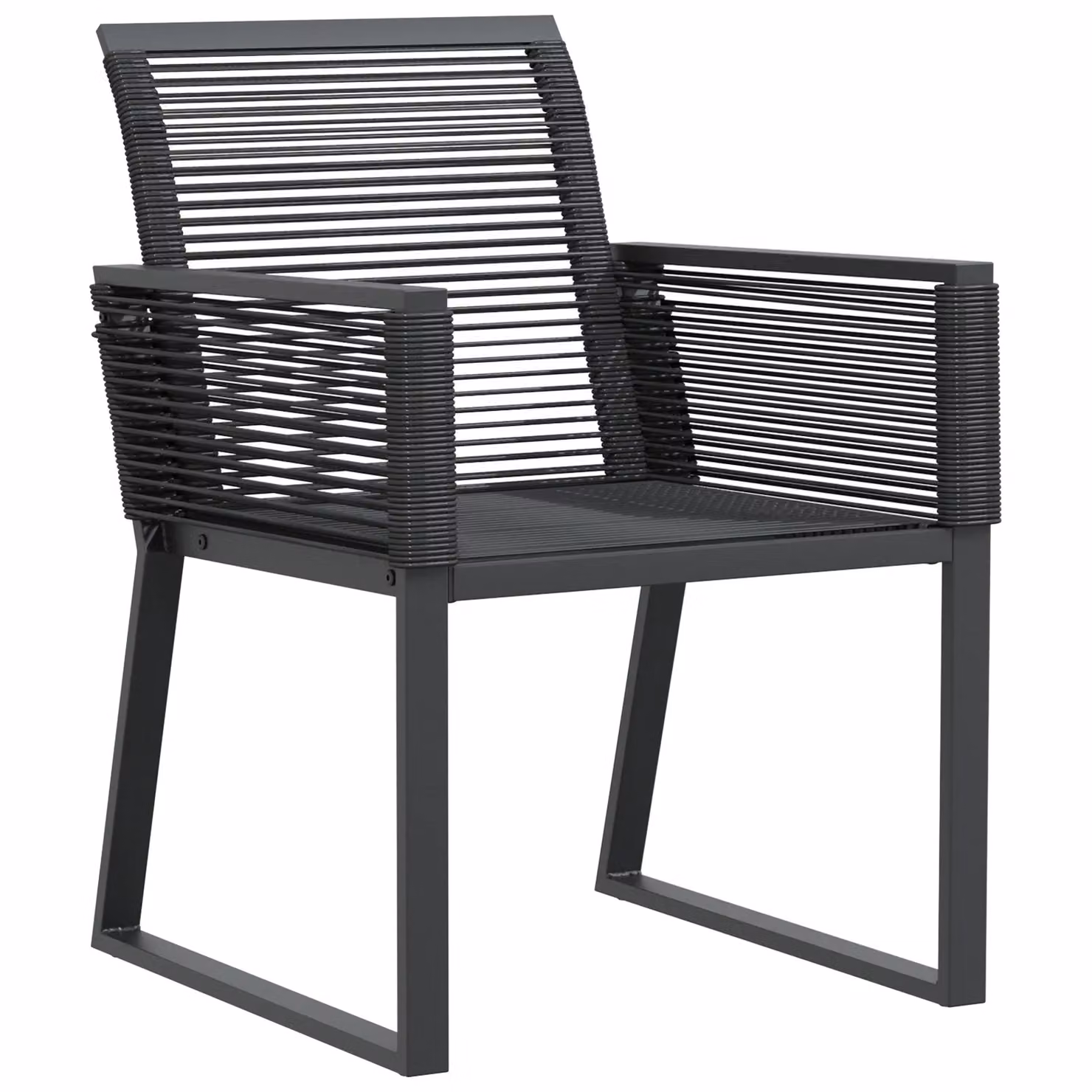 Berkfield Home 7 Piece Modern Garden Dining Set in Black Poly Rattan and Powder Coated Steel – 4