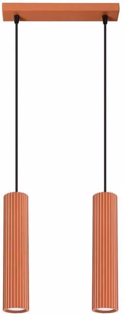 Sollux Lighting Minimalist Karbon Pendant Lamp, Red, W/D/H: 90 x 30 x 6.5 cm