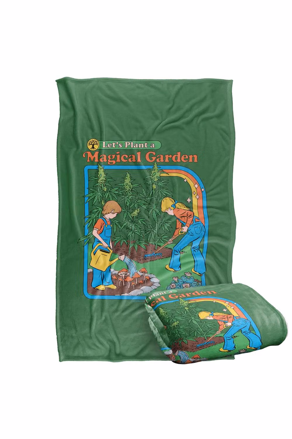 Steven Rhodes Magical Garden Silky Touch Super Soft Fleece Throw Blanket, Multicolour, W/D/H: 91 x 147 cm – 2