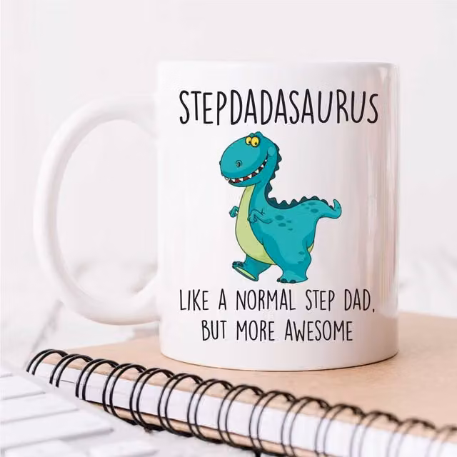 60 Second Makeover Stepdadasaurus Ceramic Mug in White