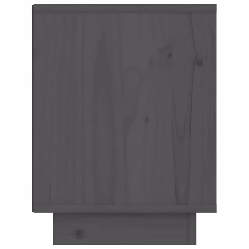 Berkfield Home Grey Solid Wood Pine Bedside Cabinet W/D/H: 40 x 30 x 40 cm – 3