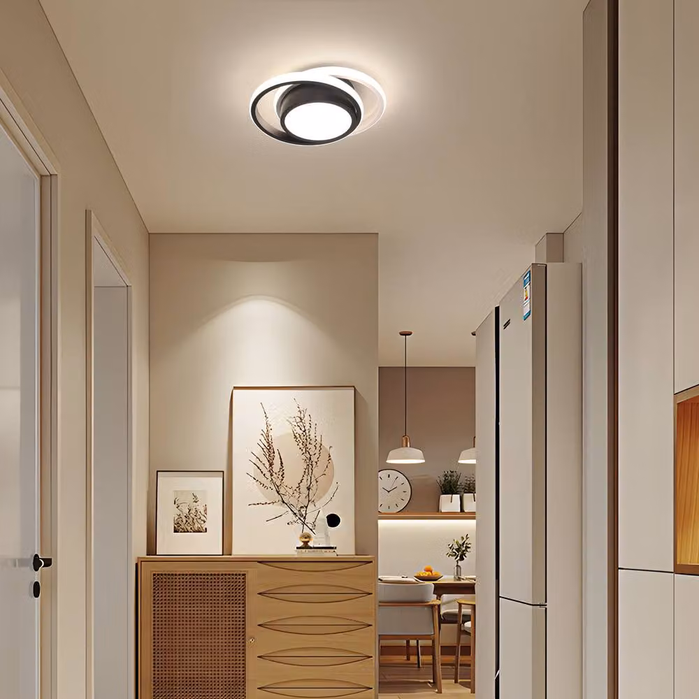 COMELY Modern Round LED Ceiling Light, 32W, 4500K Neutral Light, Black – 3