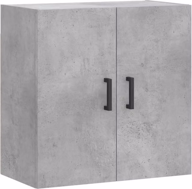 Berkfield Home Wall Mounted Cabinet in Concrete Grey, W/D/H: 60 x 31 x 60 cm
