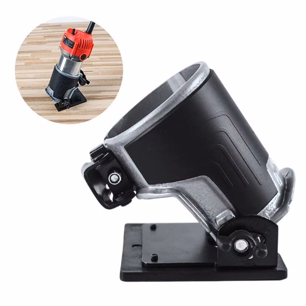 SPETLEK Adjustable Angle Router Tilt Base, 65mm Aluminum Alloy Trimmer Base in Black – 3