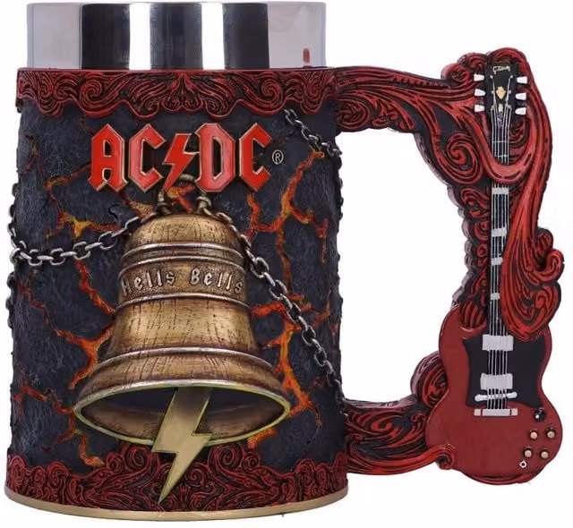 Nemesis Now ACDC Hells Bells Resin Mug, Red and Multicolour, Height: 15.7 cm