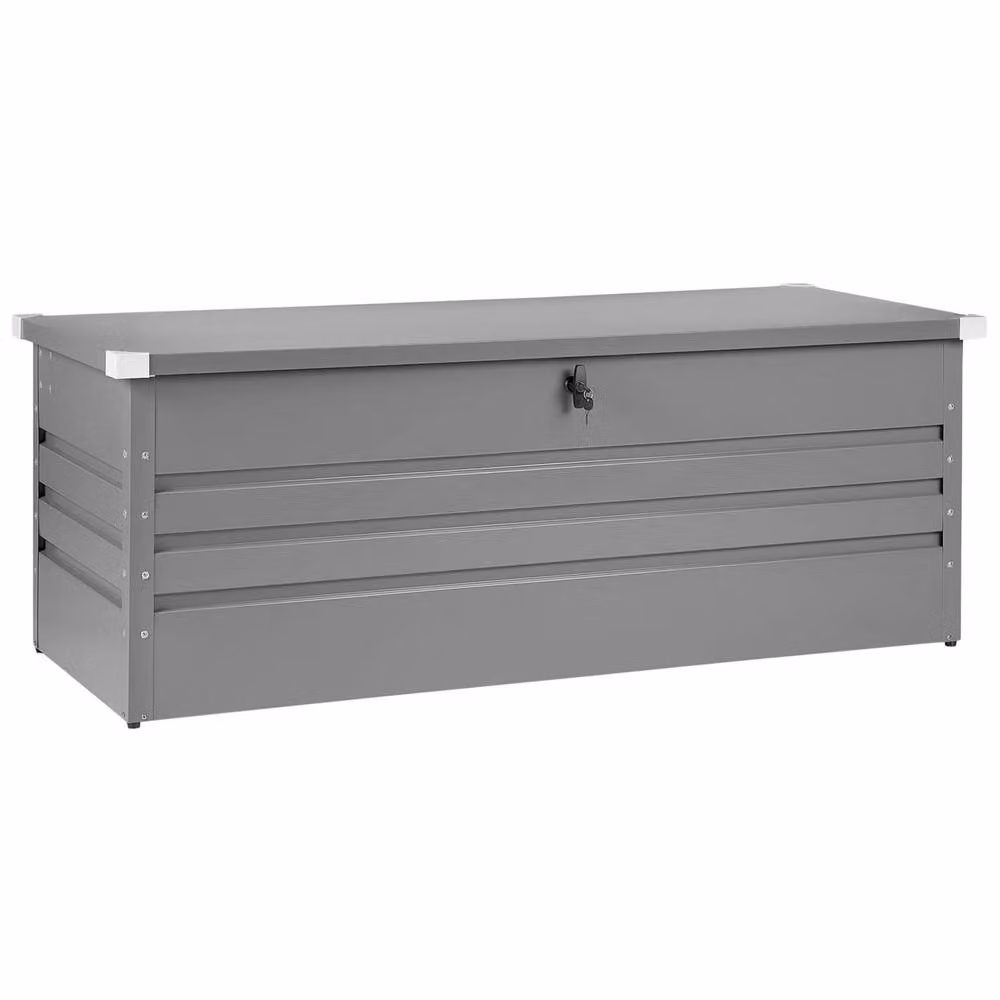 Wyld and Coco 600L Galvanised Steel Outdoor Storage Box in Grey – 2