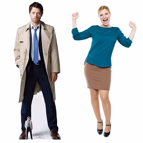 Star Cutouts SC1351 Castiel Misha Collins Lifesize Cardboard Cutout, Multicolour Supernatural Fan Decoration – 3