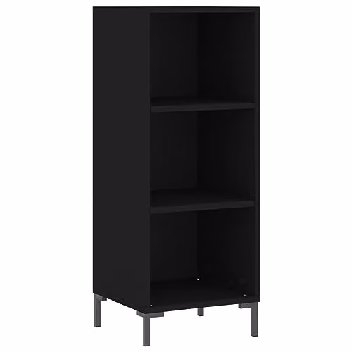 vidaXL Black MDF Sideboard, W/D/H: 34.5 x 32.5 x 90 cm