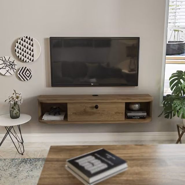 Decorotika Ibarra Floating TV Unit in Oud Brown