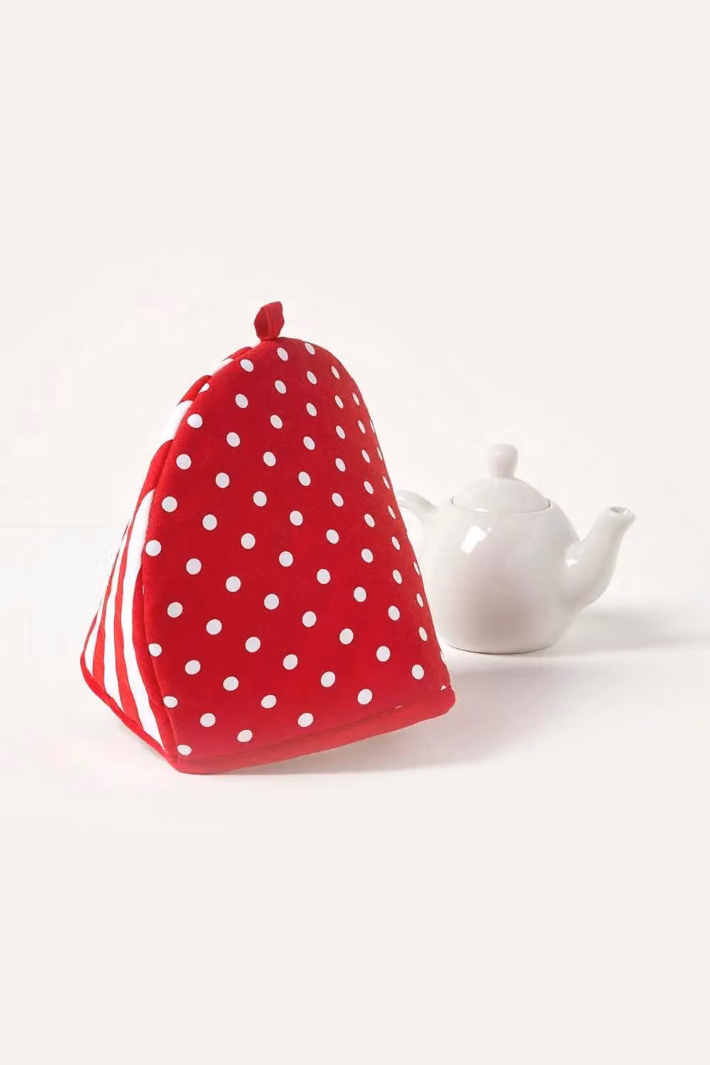 Homescapes Double Design Polka Dot Red Cotton Tea Cosy Teapot Warmer – 2