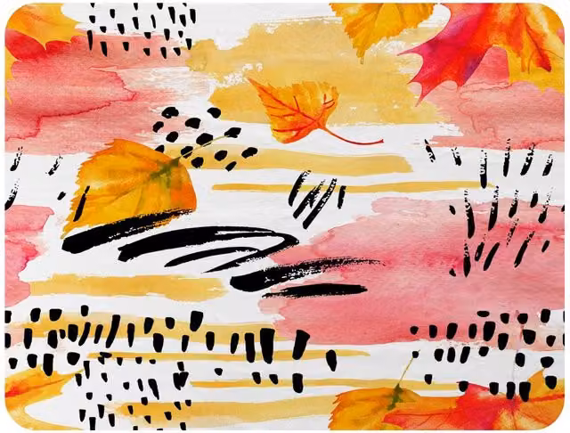 Benjamin Tate Design Abstract Fall Pattern Fleece Blanket in Yellow, Sand, Beige and Multicolour, W/D/H: 120 x 150 cm – 2