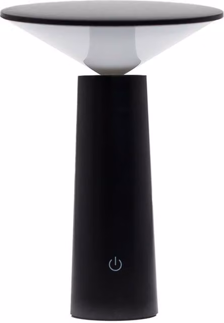 KDMK Black Mushroom Touch Lamp with Adjustable Patterns and USB-C Rechargeable Battery