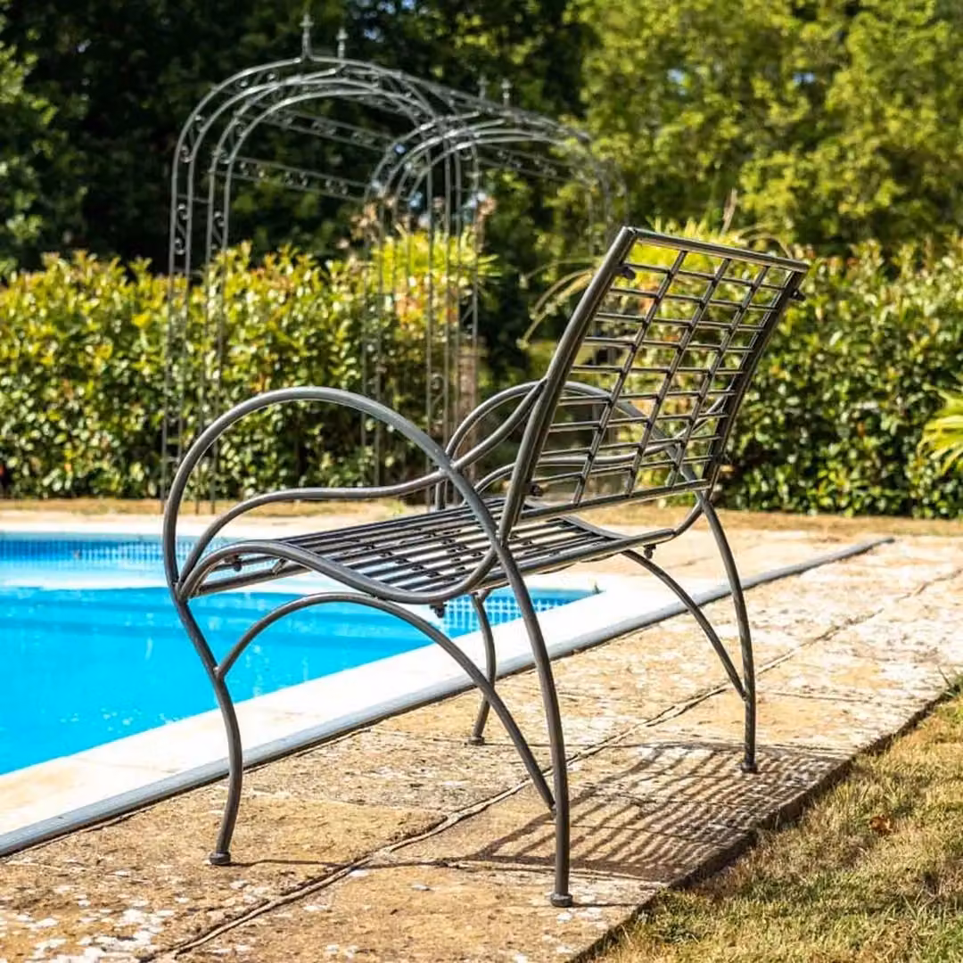 Ascalon Design Ltd Amalfi Bench in Umbra Grey, W: 56 cm, D: 56 cm, H: 92 cm – 2