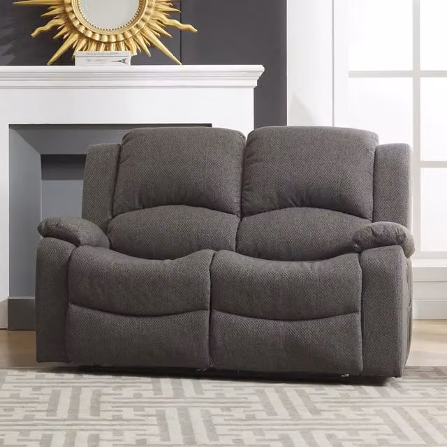 Artemis Home Marldon 2 Seat Manual Recliner Sofa in Grey Fabric