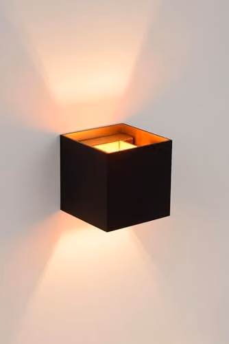 Lucide XIO Dimmable Cube Wall Light in Black with Adjustable Beam Angle and Warm White LED – 3